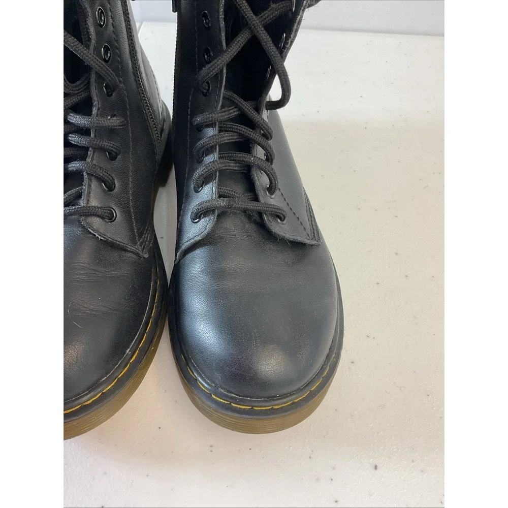 Dr. Martens ‎ Junior 1460 Black Leather 8 Eye Lace Up Boots Size 3